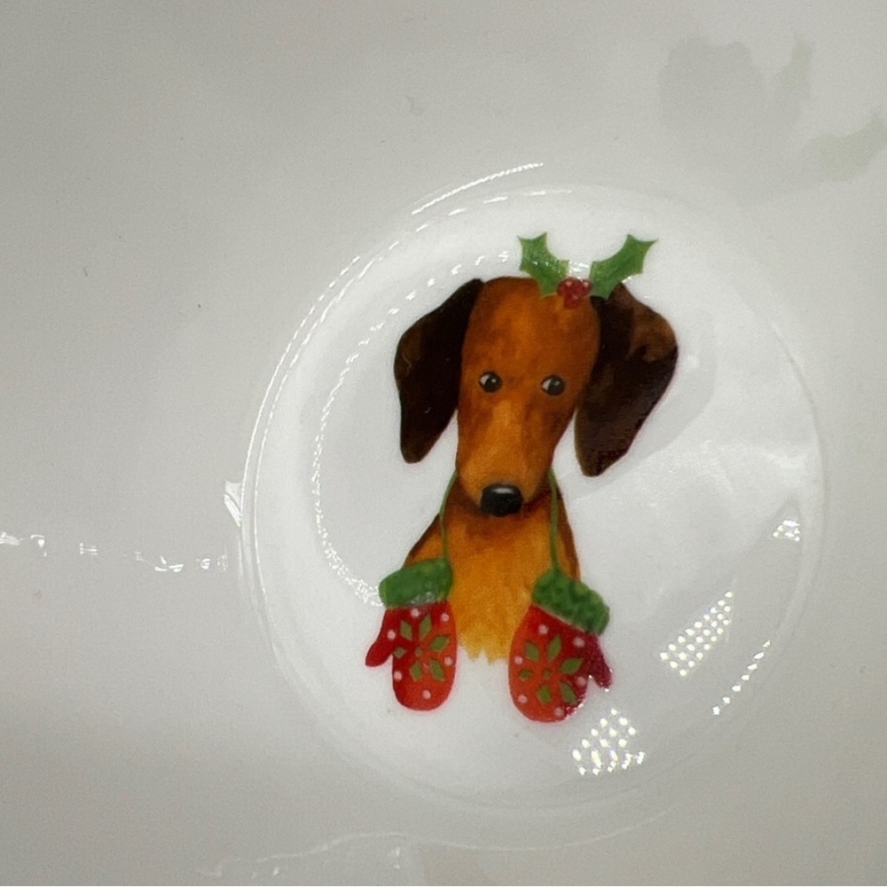 "Festive Dachshund Delight" Bone China Holiday Edition! Portobello by Design Mug - Picture 2 of 12